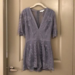 Light Blue Lace Romper